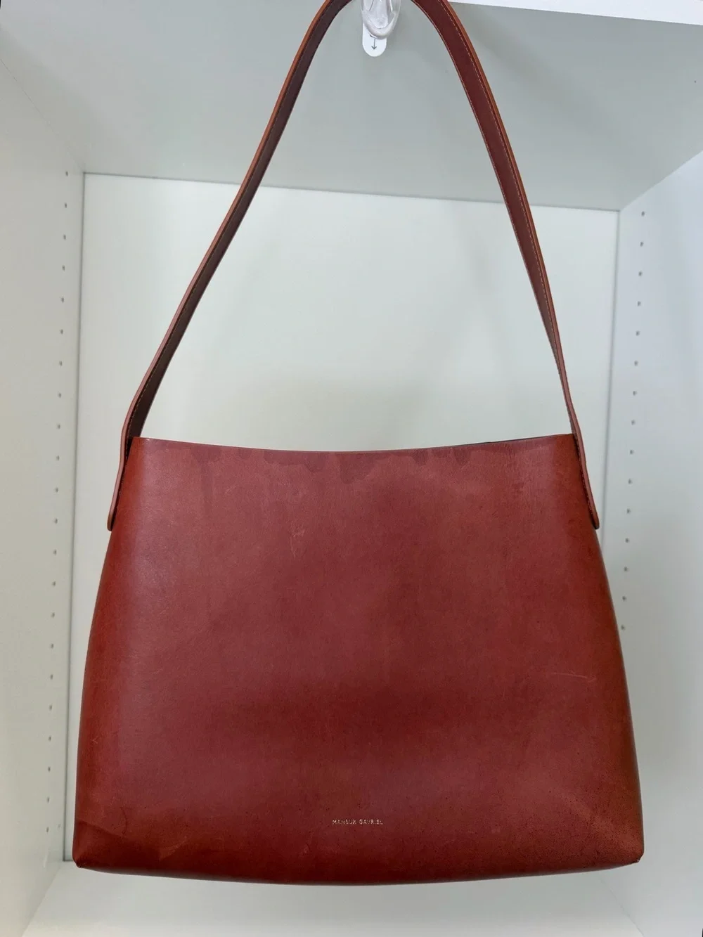 MANSUR GAVRIEL Small Hobo Bag In Brandy/avion Italian Leather quiet luxury